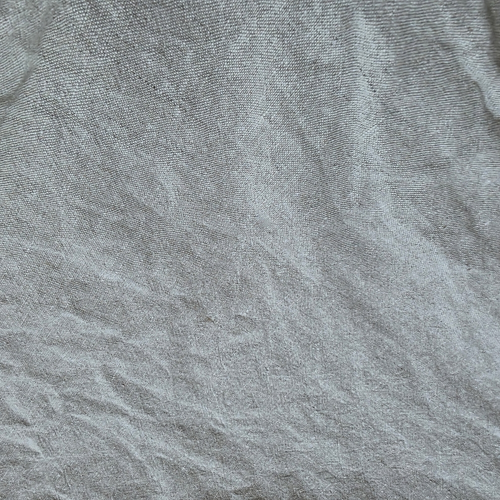 Linen Fringed Throw Blanket In Natural - Picture 7 of 8